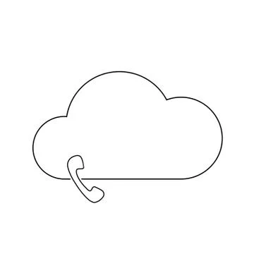 Cloud technology icon Illustrazione stock