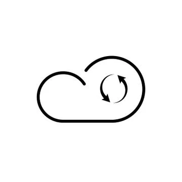 Cloud technology icon Illustrazione stock