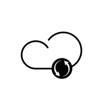 Cloud technology icon 스톡 일러스트