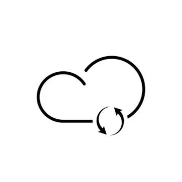 Cloud technology icon Stock Illustration