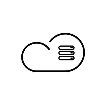 Cloud technology icon Illustrazione stock