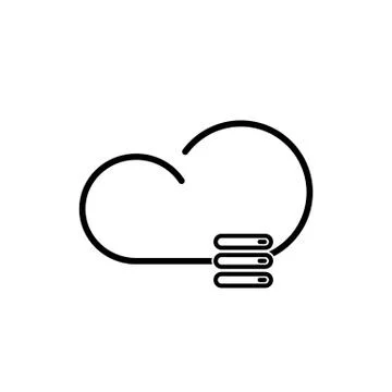 Cloud technology icon Illustrazione stock