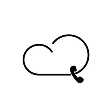 Cloud technology icon Illustrazione stock