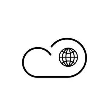 Cloud technology icon Illustrazione stock