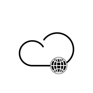 Cloud technology icon Illustrazione stock
