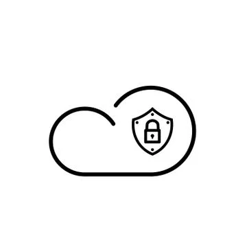 Cloud technology icon Illustrazione stock