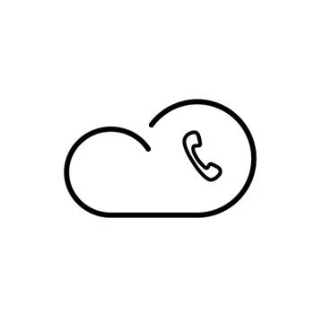 Cloud technology icon Stock Illustration