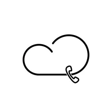 Cloud technology icon Illustrazione stock