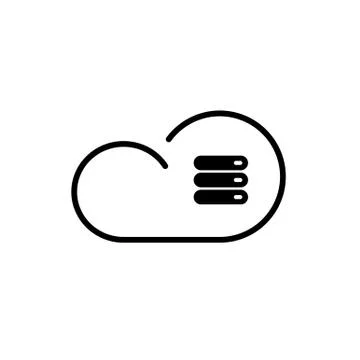 Cloud technology icon Illustrazione stock