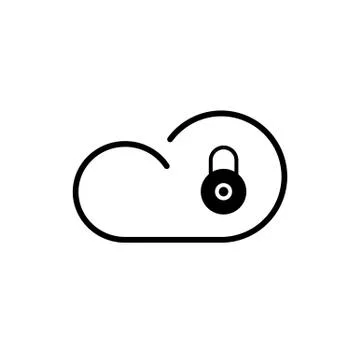Cloud technology icon Stock Illustration