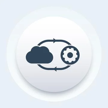 Cloud technology icon Stock Illustration