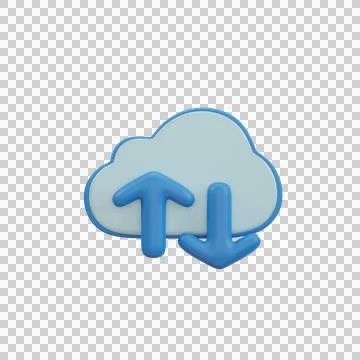Cloud technology. icon upload and download data to cloud computing concept Illustrazione stock