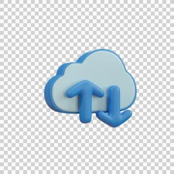 Cloud technology. icon upload and download data to cloud computing concept Stock Illustration