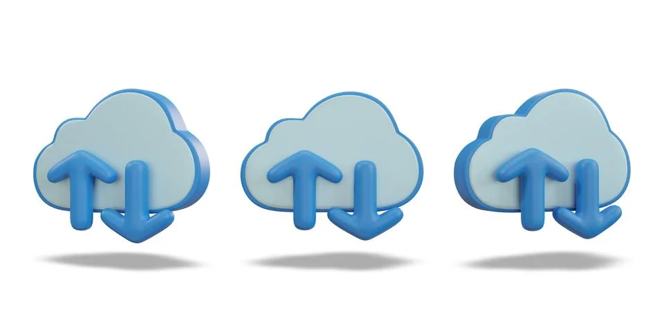 Cloud technology. icon upload and download data to cloud computing concept... Stock Illustration