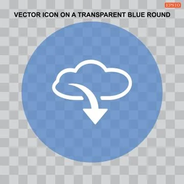 Cloud technology, Icon Vector flat design style Stock Illustration
