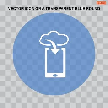 Cloud technology, Icon Vector flat design style Stock Illustration
