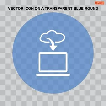 Cloud technology, Icon Vector flat design style Stock Illustration