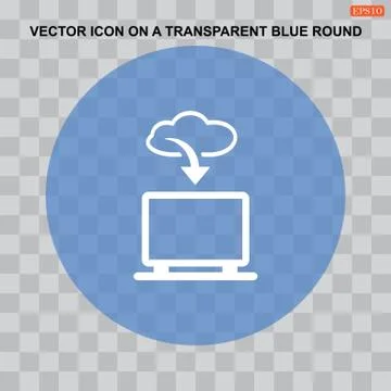 Cloud technology, Icon Vector flat design style 스톡 일러스트
