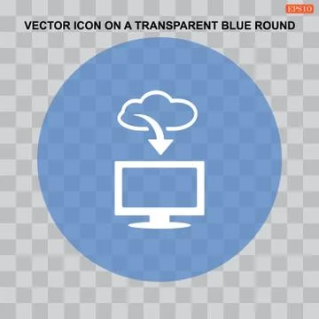 Cloud technology, Icon Vector flat design style Stock Illustration