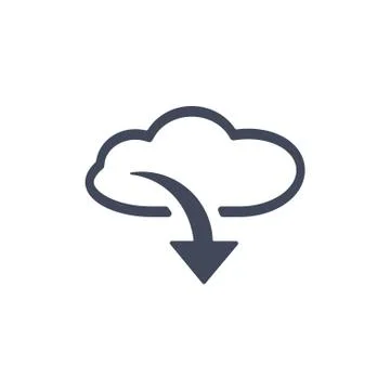 Cloud technology, Icon Vector flat design style Illustrazione stock