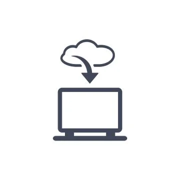 Cloud technology, Icon Vector flat design style イラスト素材