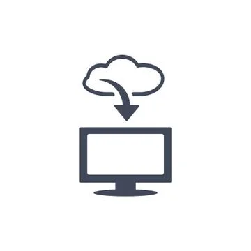 Cloud technology, Icon Vector flat design style Stock Illustration