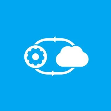 Cloud technology icon, vector Stock Illustration