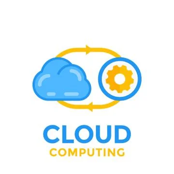 Cloud technology icon, vector illustration イラスト素材