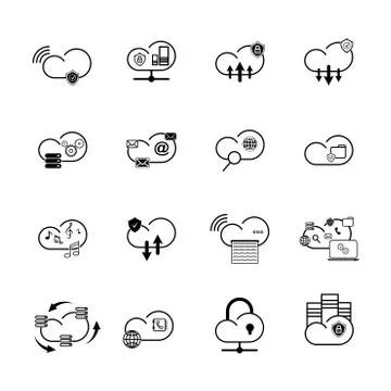 Cloud technology icons イラスト素材