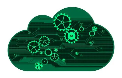 Cloud technology Illustrazione stock