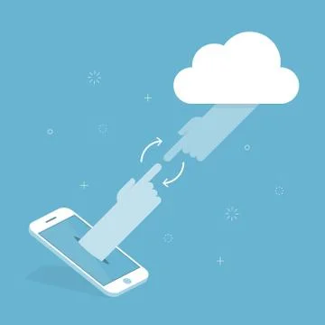 Cloud Technology. Illustrazione stock