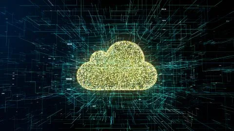 Cloud technology illustration Stock Illustration