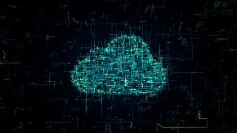 Cloud technology illustration Illustrazione stock