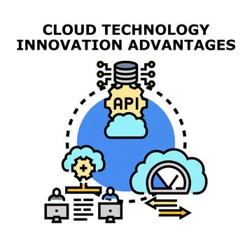 Cloud technology innovation advantage concept illustration Stockillustratie