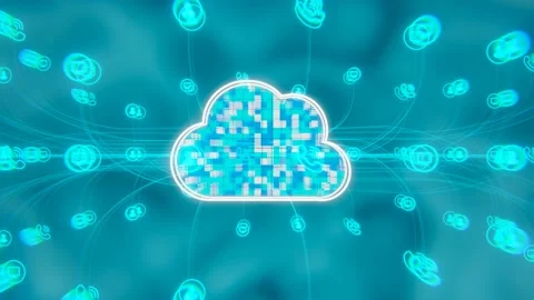 Cloud technology. Internet technology and communication. Modern background. Stock Footage 201190611