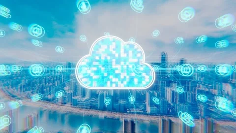 Cloud technology. Internet technology and communication. Modern background. Stock Footage 201190620