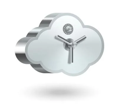 Cloud technology security Stock Illustration