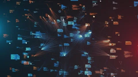 Cloud Technology Smart Infrastructure Network Connectivity Data Processing  Stock Footage 303463506