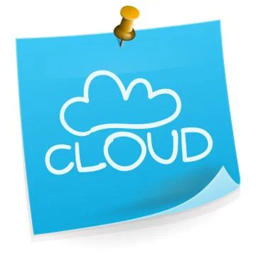 Cloud Technology Sticky Note イラスト素材