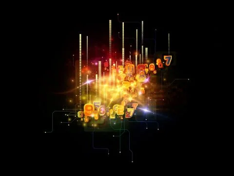 Cloud Technology Stream Ilustração Stock