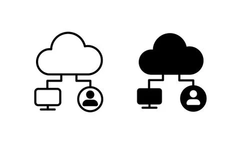 Cloud technology synchronization icon. Cloud computing sync icon. File hostin Stock Illustration