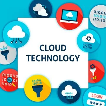 Cloud Technology Template Stock Illustration