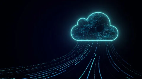 Cloud Technology Transferring Data, Internet And Network Concept Video Stock Footage 335796195