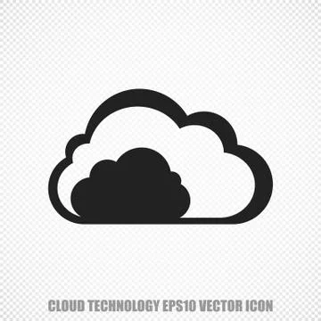 Cloud technology vector Cloud icon. Modern flat design Illustrazione stock