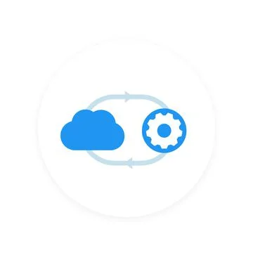 Cloud technology vector icon Stock Illustration