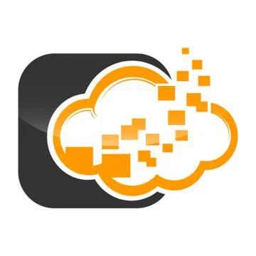 Cloud technology vector logo template design vector Stock Illustration