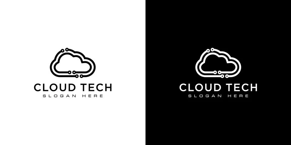 Cloud technology vector template 스톡 일러스트