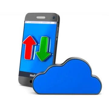 Cloud technology on white background. Isolated 3D illustration Stock Illustration