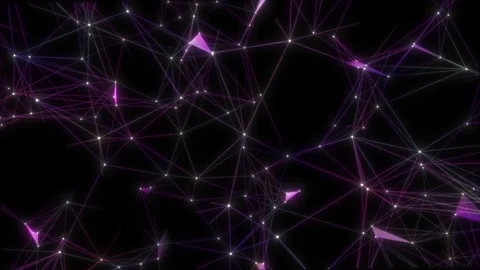 Cloud technology.3d rendered abstract plexus shapes. Connection and web concept Stock Footage 108126474