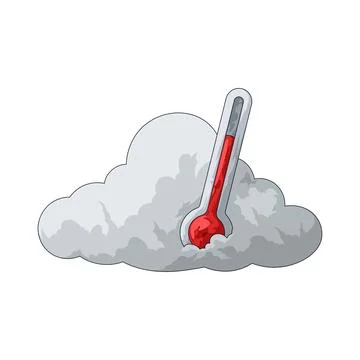 Cloud temperature illustration Stock Illustration